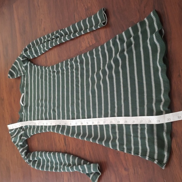 Reformation Striped Green Long Sleeve Chic Feminine Preppy Mini Dress Size XS - Picture 7 of 7